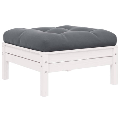 3 Piece Garden Lounge Set With Cream Cushions Solid Pinewood
