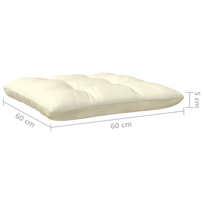 3 Piece Garden Lounge Set With Cream Cushions Solid Pinewood