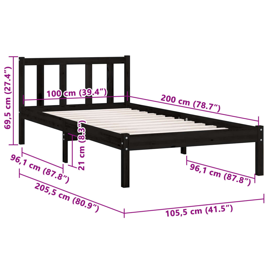 Bed Frame Without Mattress Solid Wood