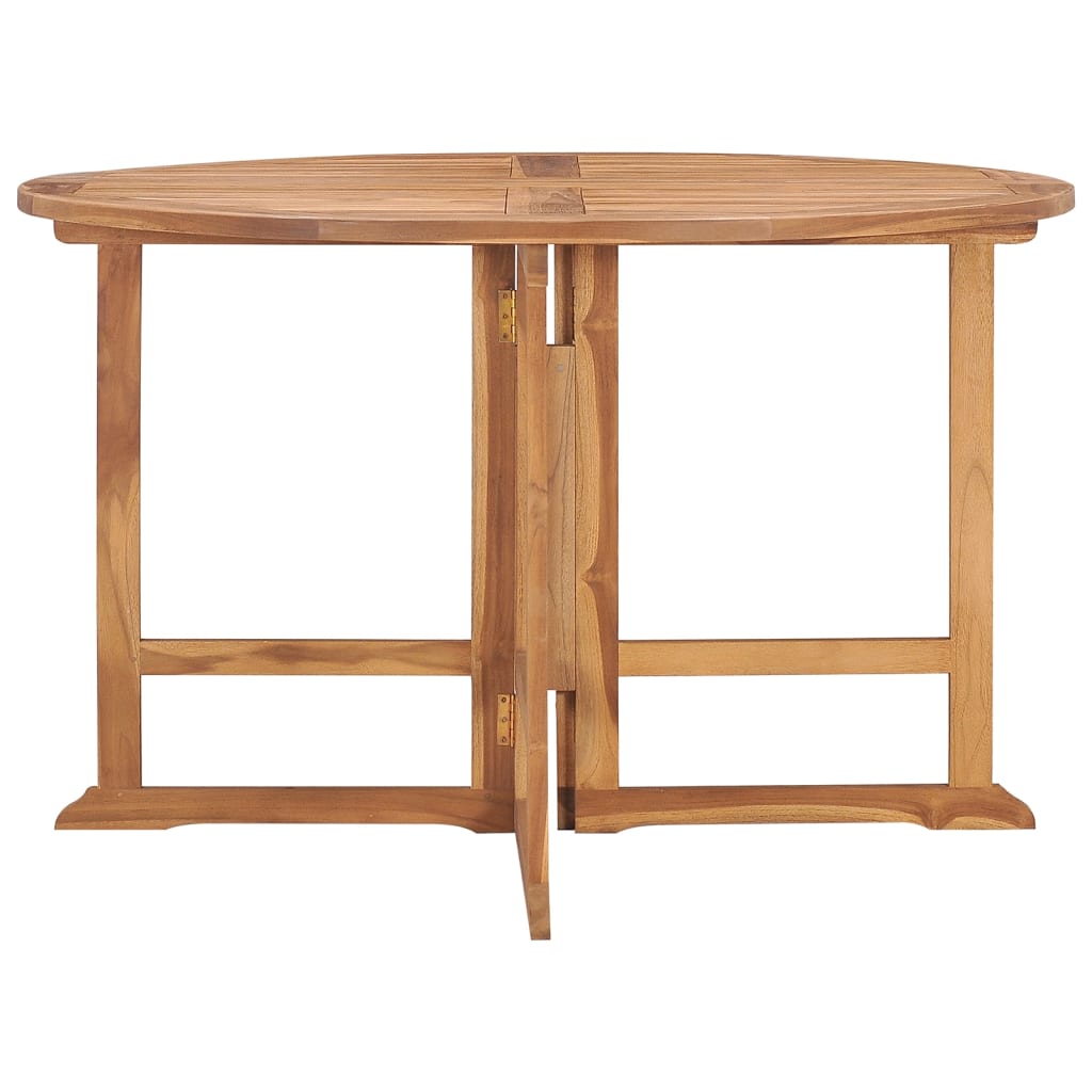 Folding Garden Dining Table Ø110X75 Cm Solid Wood Teak