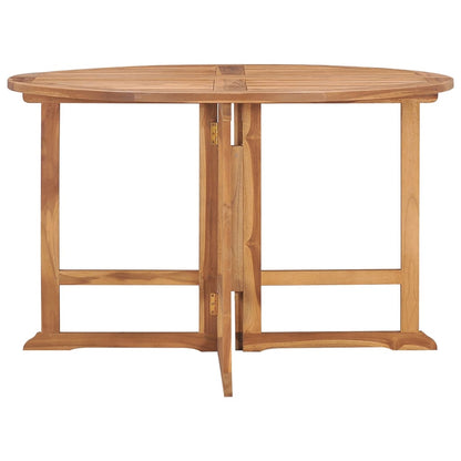 Folding Garden Dining Table Ø110X75 Cm Solid Wood Teak