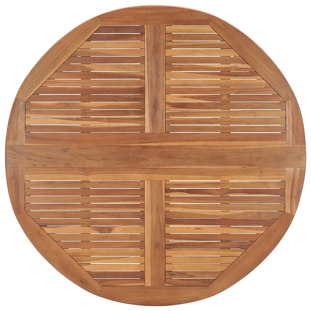 Folding Garden Dining Table Ø110X75 Cm Solid Wood Teak