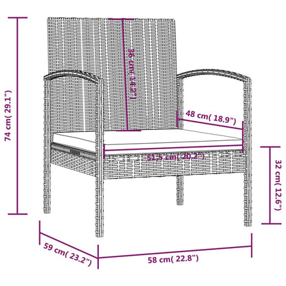 8 Piece Garden Lounge Set With Cushions Poly Rattan