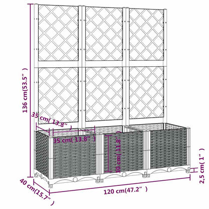 Garden Planter With Trellis Pp