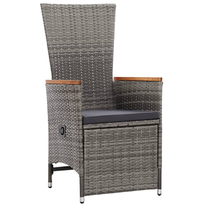 7 Piece Garden Dining Set With Cushions Grey