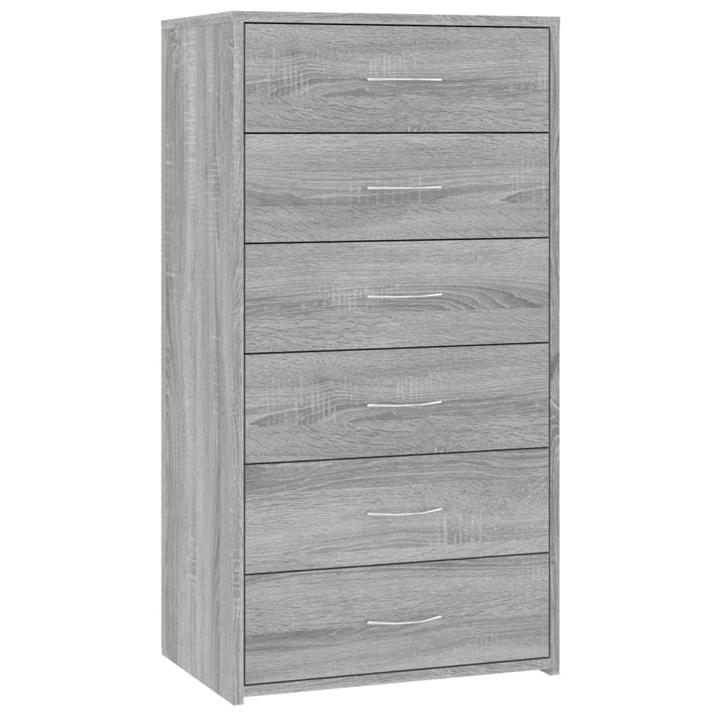 Sideboard With 6 Drawers 50X34X96 Cm Engineered Wood