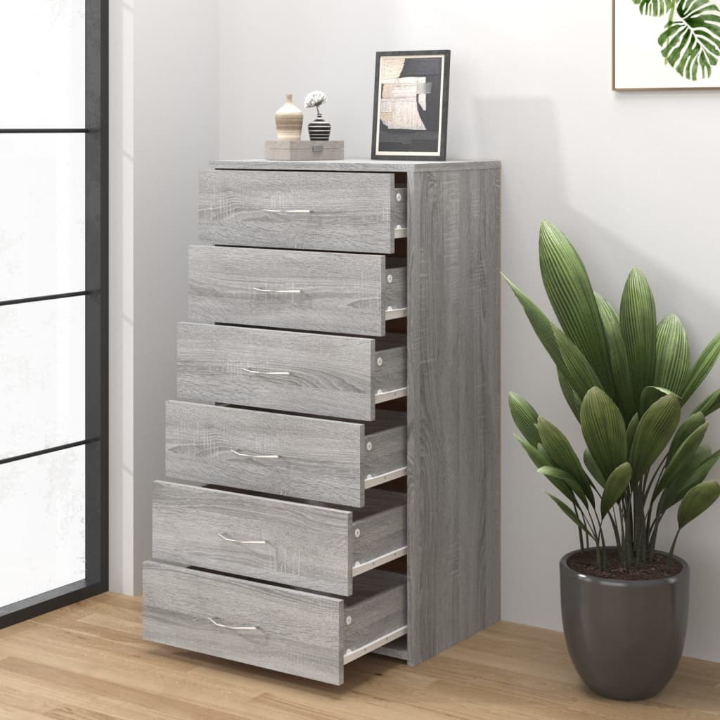 Sideboard With 6 Drawers 50X34X96 Cm Engineered Wood