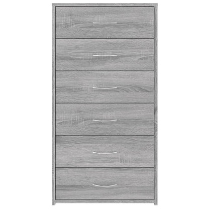 Sideboard With 6 Drawers 50X34X96 Cm Engineered Wood