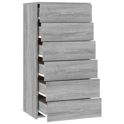 Sideboard With 6 Drawers 50X34X96 Cm Engineered Wood