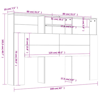 Headboard Cabinet 160 Cm