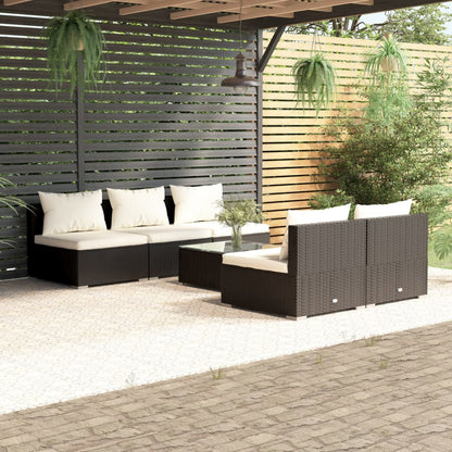 9 Piece Garden Lounge Set With Cushions Poly Rattan Grey