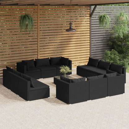 5 Piece Garden Lounge Set With Cushions Poly Rattan Grey