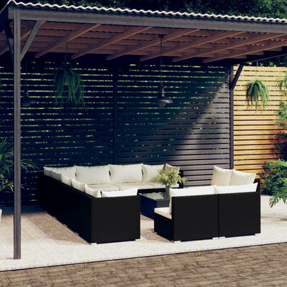 13 Piece Garden Lounge Set With Cushions Grey Poly Rattan