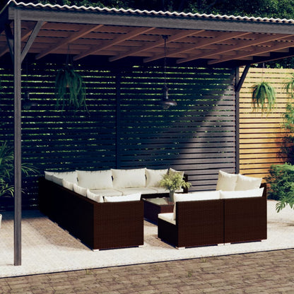 13 Piece Garden Lounge Set With Cushions Grey Poly Rattan