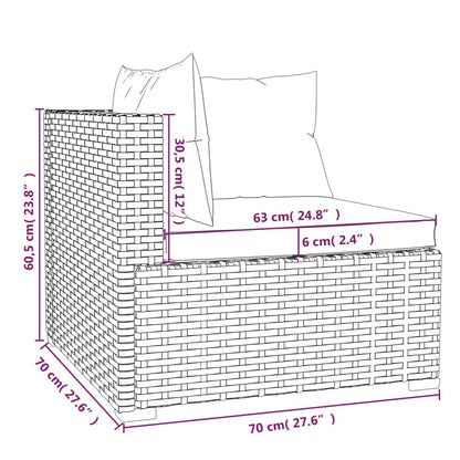 13 Piece Garden Lounge Set With Cushions Grey Poly Rattan