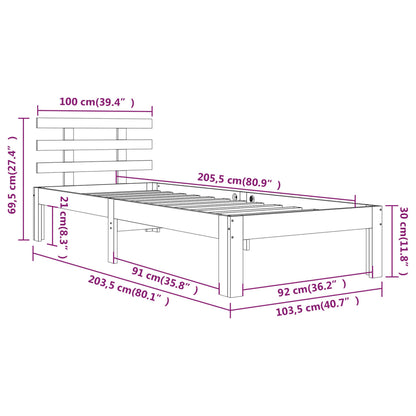 Bed Frame Without Mattress Solid Wood