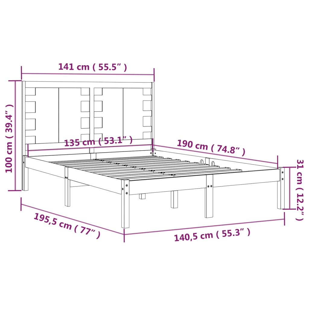 Bed Frame Without Mattress Solid Wood