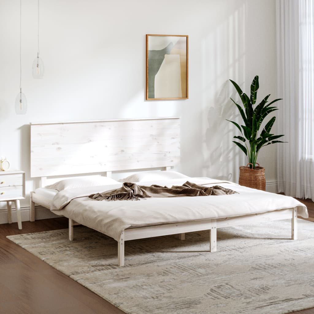 Bed Frame Without Mattress 183X203 Cm King Solid Wood