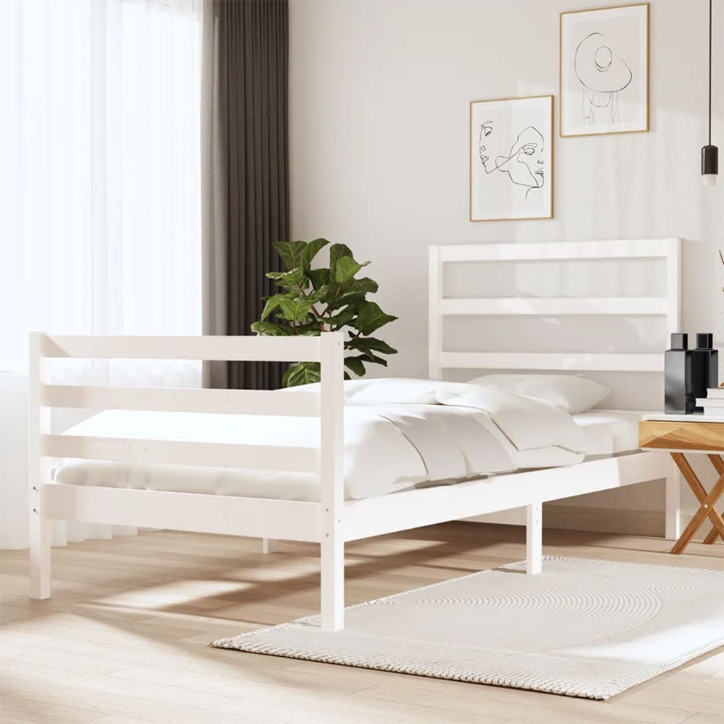 Bed Frame Without Mattress Solid Wood Pine