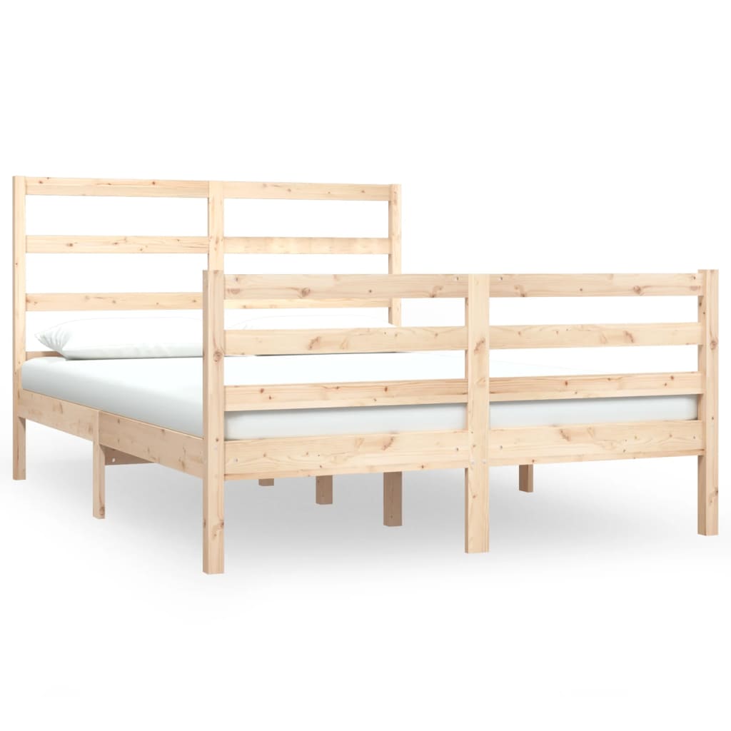 Bed Frame Without Mattress Solid Wood Pine