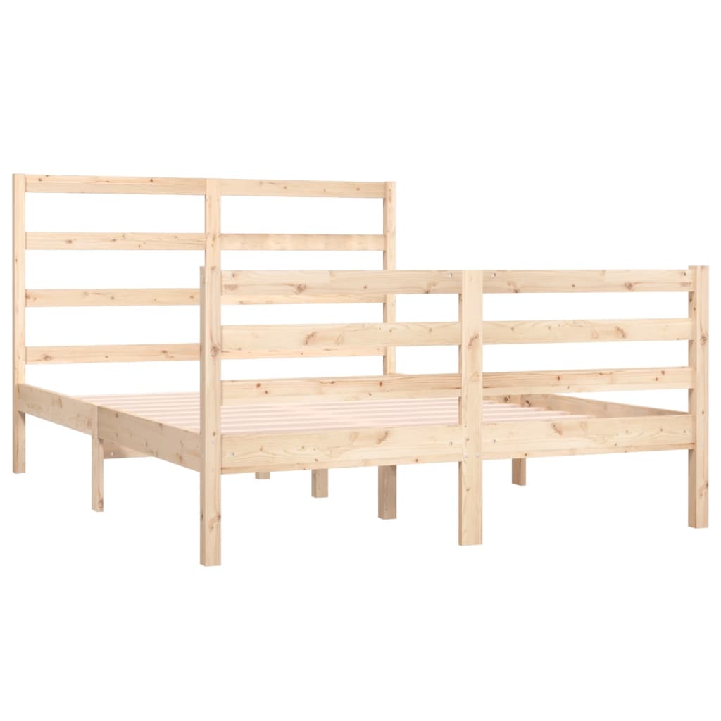 Bed Frame Without Mattress Solid Wood Pine