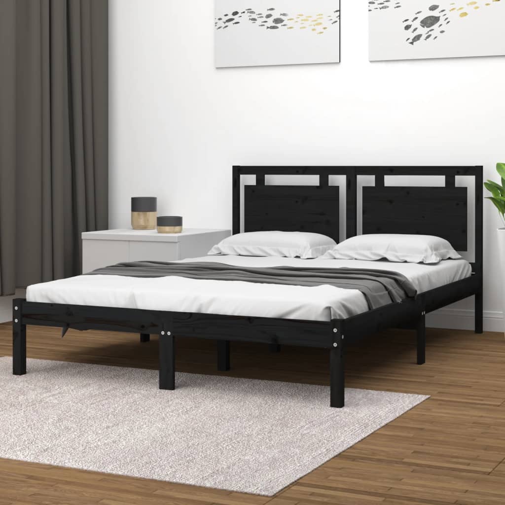 Bed Frame Without Mattress 183X203 Cm King Solid Wood
