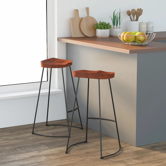 Gavin Bar Stools 2 Pcs 50X40X78 Cm Solid Wood Mango