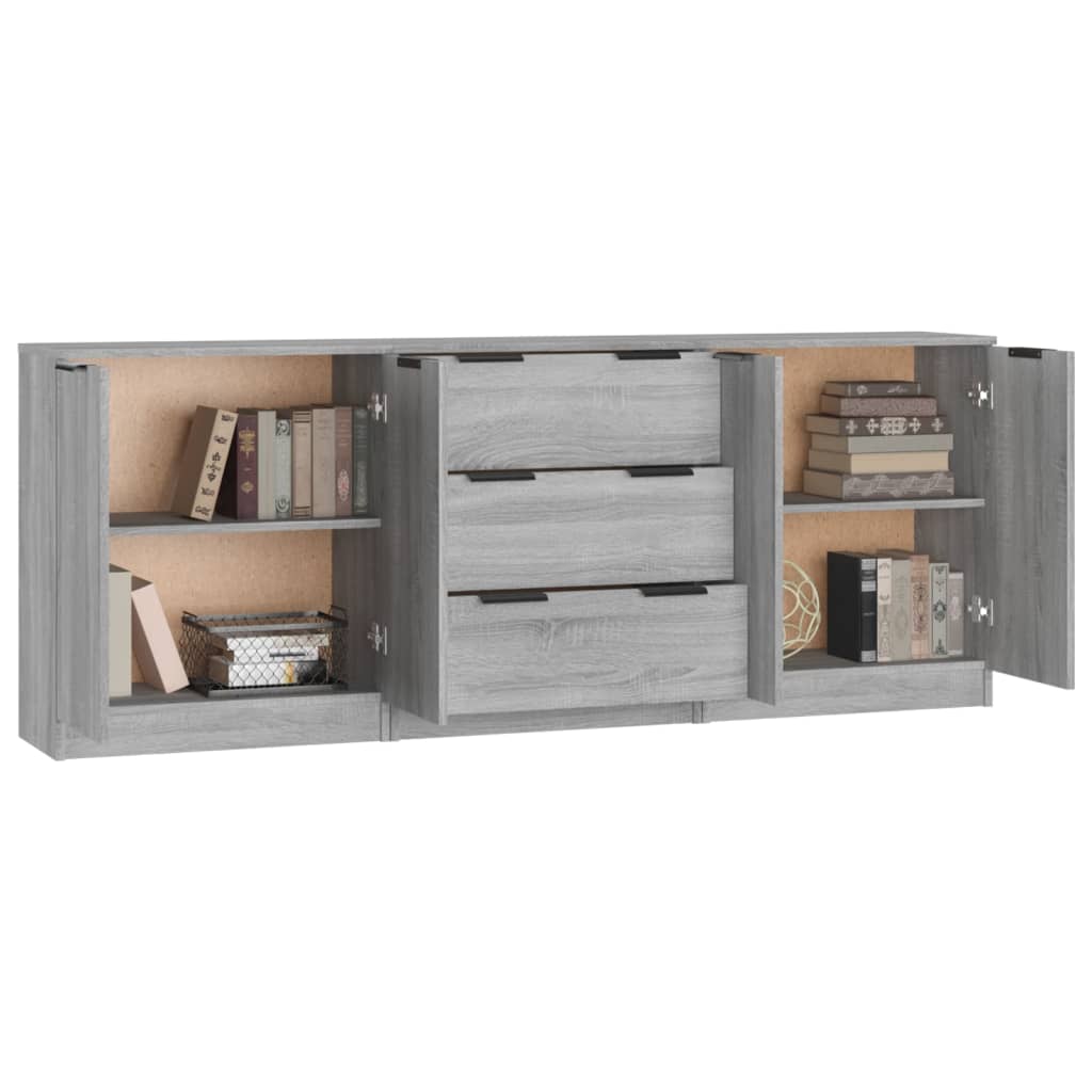 3 Piece Sideboards Engineered Wood