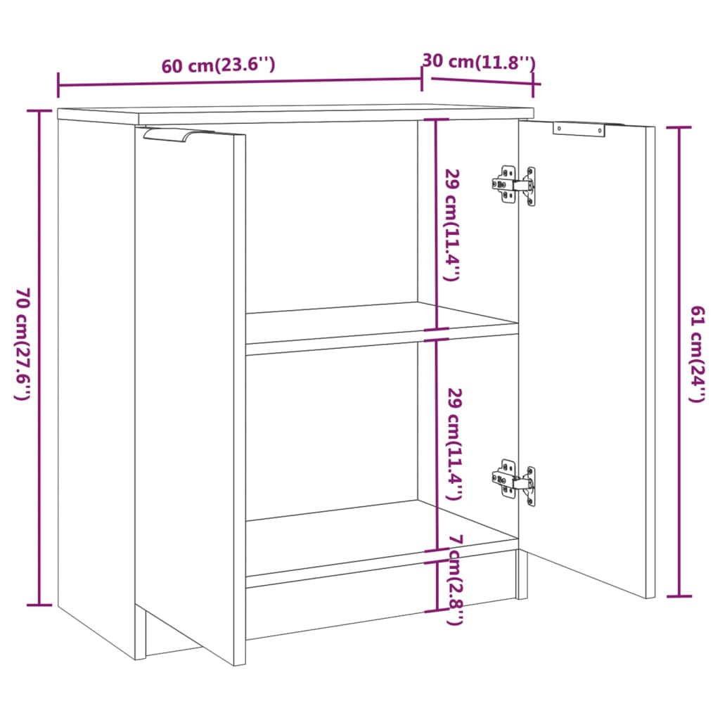 3 Piece Sideboards Engineered Wood