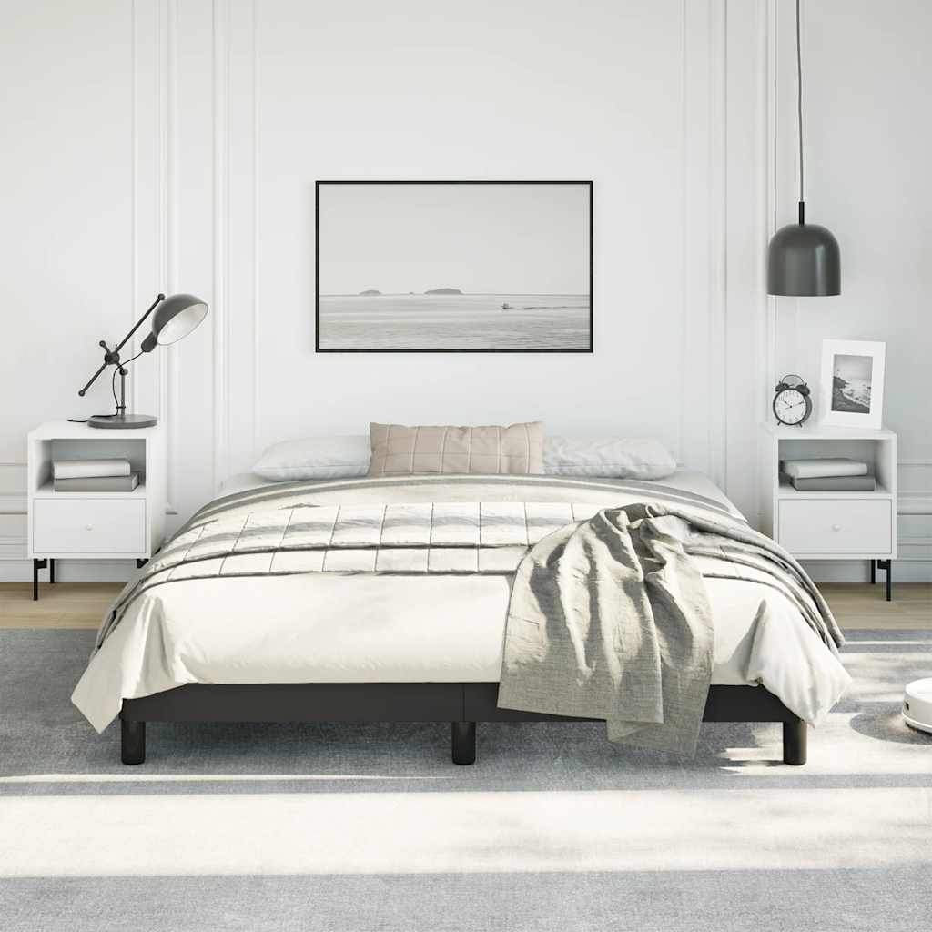 Bed Frame Without Mattress 152X203 Cm Queen Faux Leather