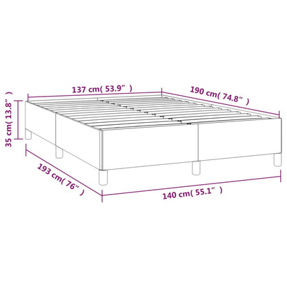 Bed Frame Without Mattress 137X187 Cm Double Velvet