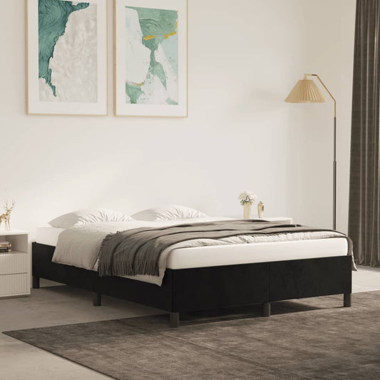 Bed Frame Without Mattress 137X187 Cm Double Velvet