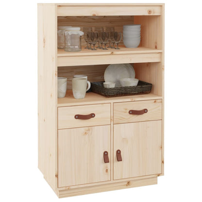 Highboard 67X40X108.5 Cm Solid Wood Pine