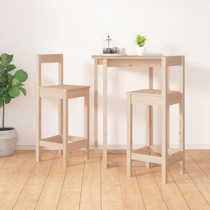 Bar Chairs 2 Pcs Solid Wood Pine