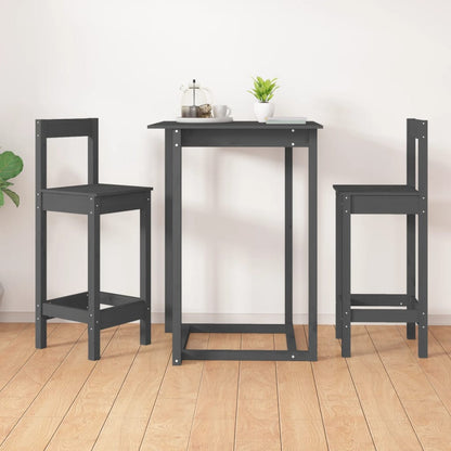 Bar Chairs 2 Pcs Solid Wood Pine