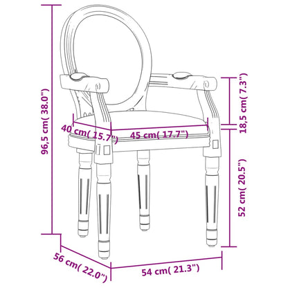 Dining Chair Dark 54X56X96.5 Cm Fabric