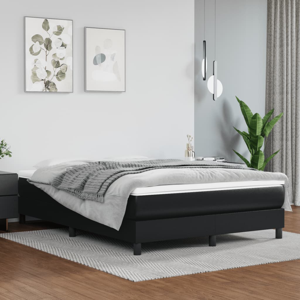 Box Spring Bed Without Mattress Faux Leather