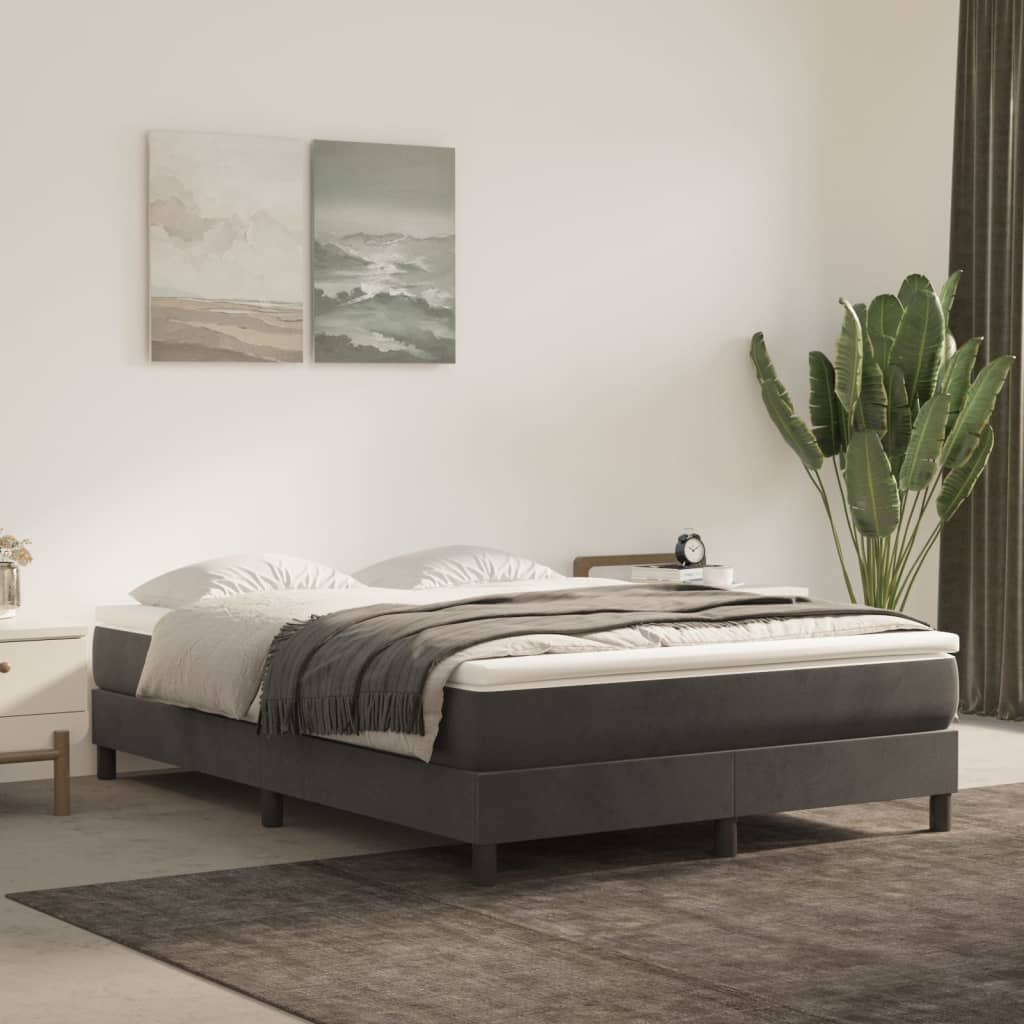 Box Spring Bed Without Mattress Velvet