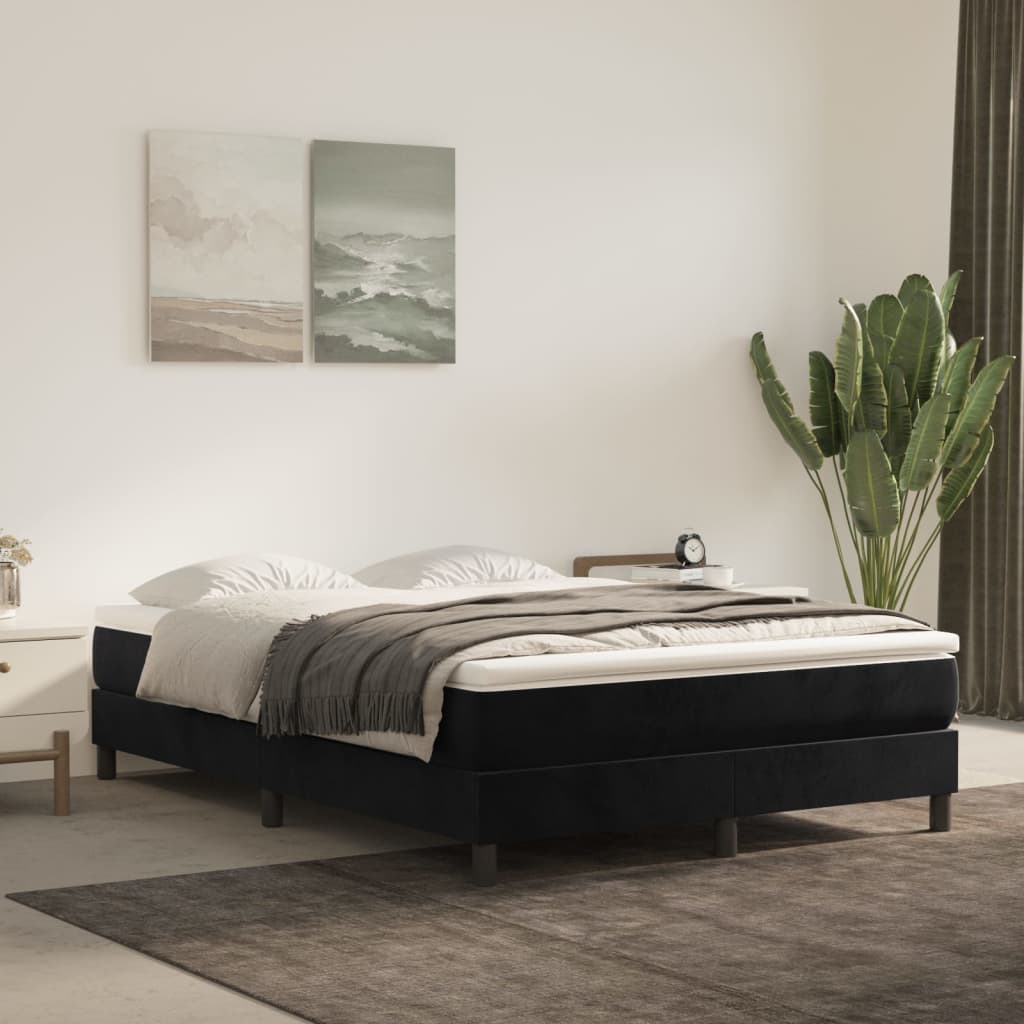 Box Spring Bed Without Mattress Velvet