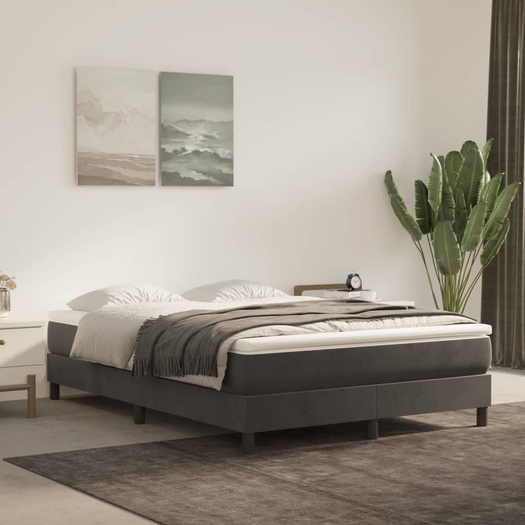 Box Spring Bed Without Mattress Velvet