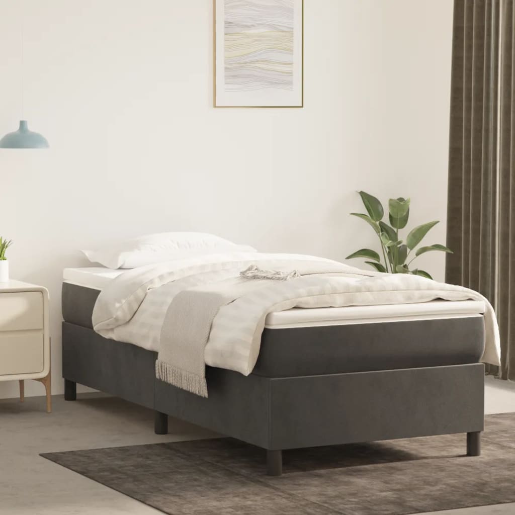 Box Spring Bed Without Mattress Velvet