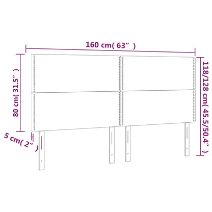 Headboards 4 Pcs 80 Cm Velvet