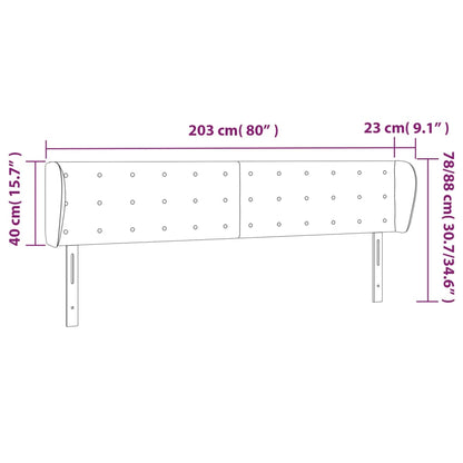 Headboard With Ears 203 Cm Faux Leather