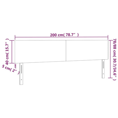Led Headboard 200 Cm Velvet