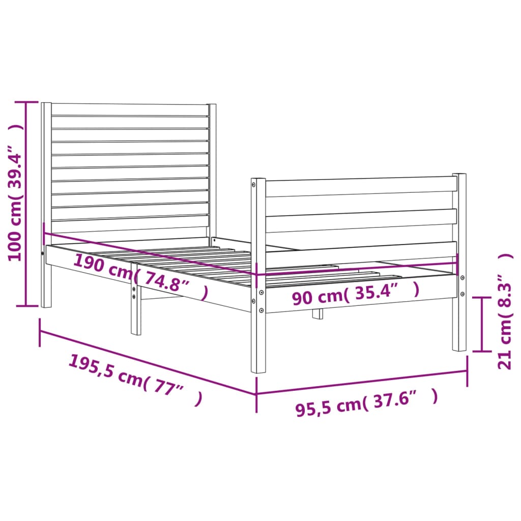 Bed Frame Without Mattress Solid Wood