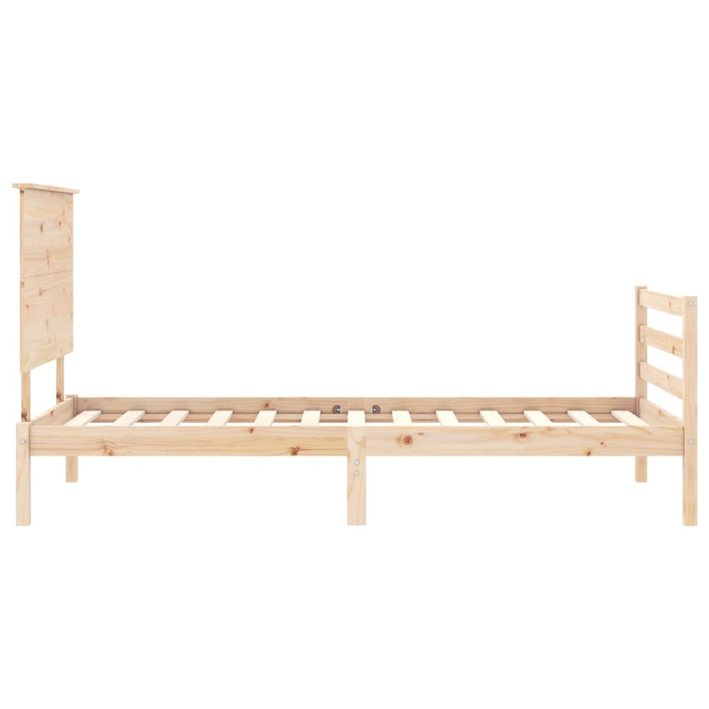 Bed Frame Without Mattress 90X190 Cm Solid Wood