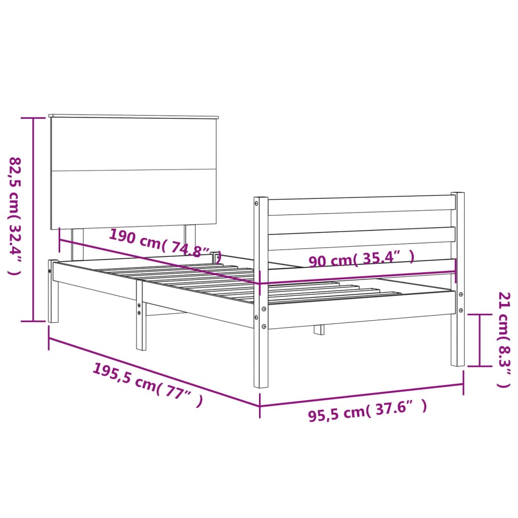 Bed Frame Without Mattress Solid Wood