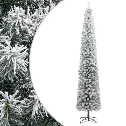 Slim Artificial Pre-Lit Christmas Tree With Ball Set Green