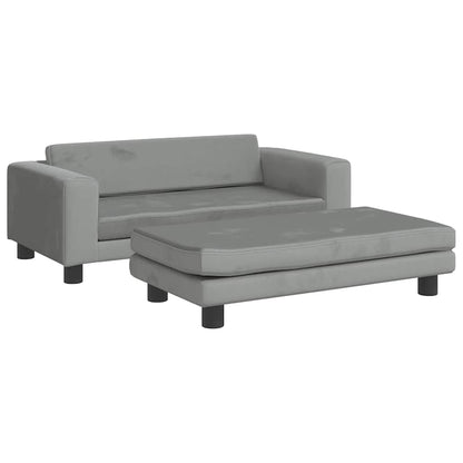 Kids Sofa With Footstool 100X50X30 Cm Velvet