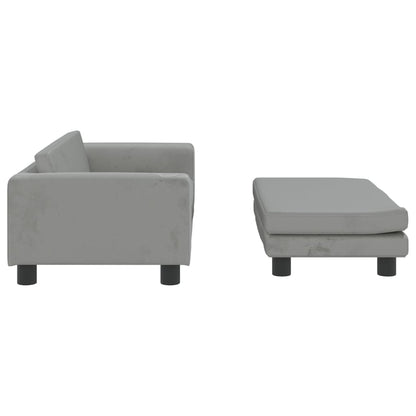 Kids Sofa With Footstool 100X50X30 Cm Velvet